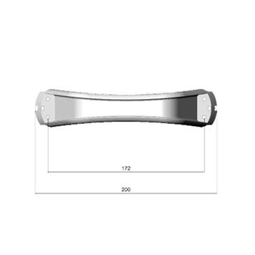 MPK Rangeergreep Onderkant 17.2cm Leigrijs, Ophalen of Verzenden, Nieuw
