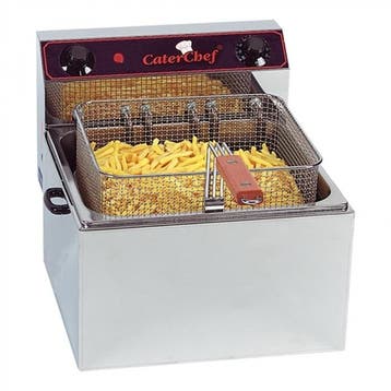 Elektrische Friteuse 10L | RVS | Met koude zone CaterChef, Verzenden, Nieuw in verpakking