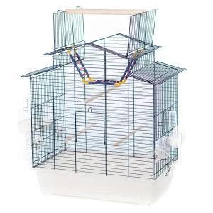 Vogelkooi Inter-Zoo Iza 3 Kobalt/Wit – Parkietenkooi met.., Dieren en Toebehoren, Verzenden, Nieuw, Overige materialen, Vogelkooi