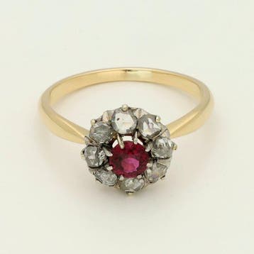 Ring - 18 karaat Geel goud Diamant (Natuurlijk), Sieraden, Tassen en Uiterlijk, Ringen, Nieuw