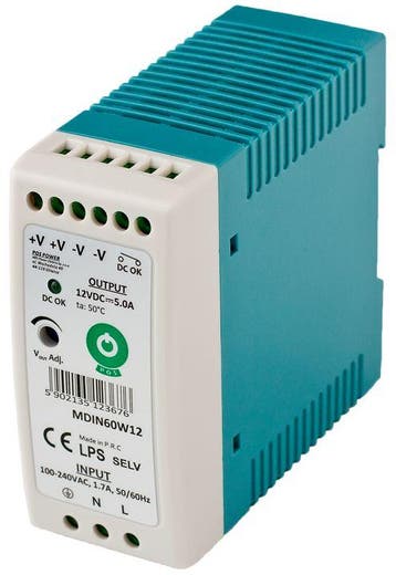 Din-railvoeding - 12 volt - 5 ampère - 60 watt, Hobby en Vrije tijd, Verzenden, Nieuw