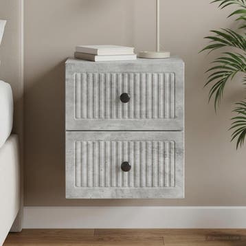 vidaXL Wandbeugel Bedkast Betongrijs 33 x 34,5 x 40 cm, Huis en Inrichting, Minder dan 45 cm, Verzenden, Nieuw, Minder dan 55 cm