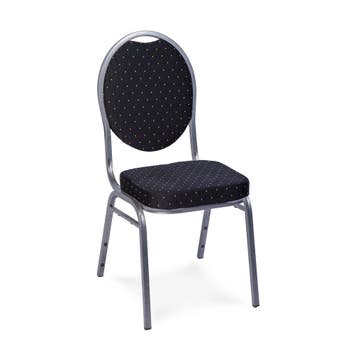 Stackchair - Stapelbaar - Hamerslag - Zwart - G-Line, Verzenden, Nieuw in verpakking