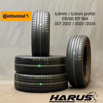 215/60/17 96H Continental zomerbanden 6,8/6,5mm profiel 4X, Auto-onderdelen, 17 inch, Ophalen of Verzenden, Band(en), Personenwagen