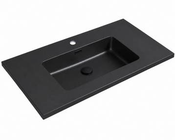 Badplaats Wastafel Angela 90 x 48 cm - Zwart - Wasbak, Verzenden, Nieuw