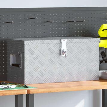 vidaXL Aluminium kist 61,5x26,5x30 cm zilverkleurig, Verzenden, Nieuw