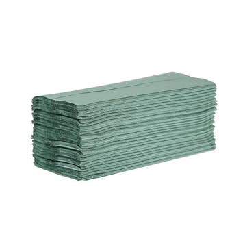 Jantex Z-gevouwen handdoekrollen 1-laags 250 vellen groen, Verzenden, Nieuw