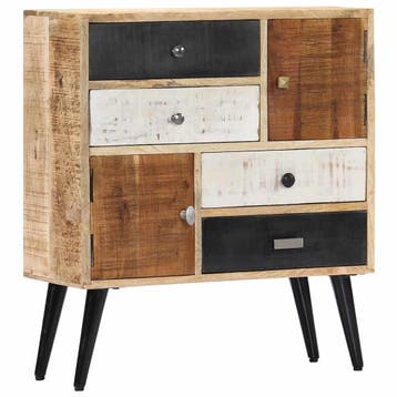 vidaXL Dressoir 70x30x78 cm massief mangohout, Verzenden, Nieuw, 50 tot 100 cm, 25 tot 50 cm