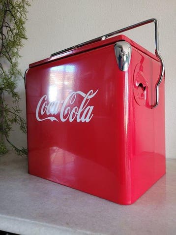 Coca-Cola - Reclamebord - Koelbox, 1980 - Metaal