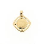 Gouden hanger met gezicht van Jezus (Hanger of bedel), Ophalen of Verzenden, Gebruikt, Goud, Overige merken