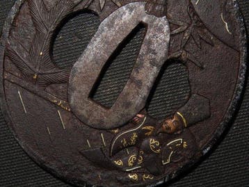 Katana - IJzer (gegoten/gesmeed) - C5-531 Human Tsuba -