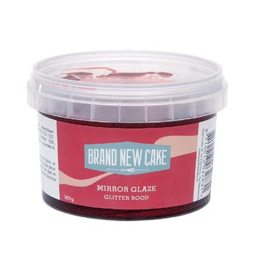 BrandNewCake Mirror Glaze Glitter Rood 300g, Verzenden, Nieuw
