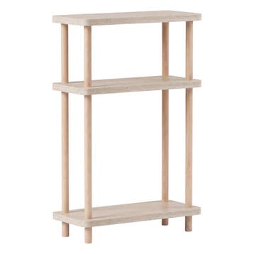 Staand rek Nampernu 62x40x18 cm met deur opbergvakken traver, Verzenden, Nieuw