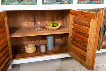 Uniek dressoir JAKARTA 160cm mangowit kleurrijk gerecycled, Ophalen of Verzenden, Nieuw