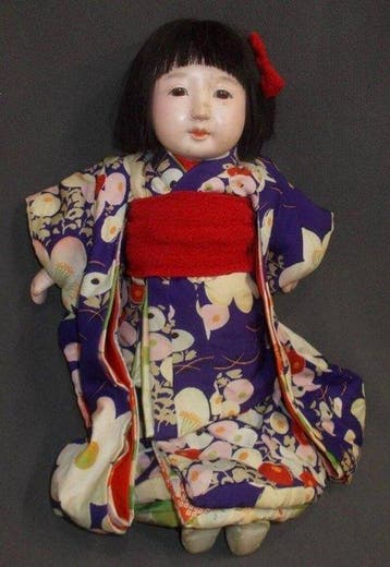 (Shugetsu) - Pop Antique Japanese Ichimatsu Doll -