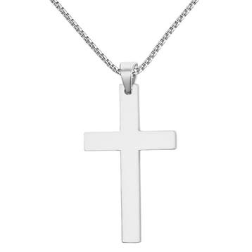 Fako Bijoux - Ketting Met Kruisje DLX - Kruis - 30x53mm -, Verzenden, Nieuw
