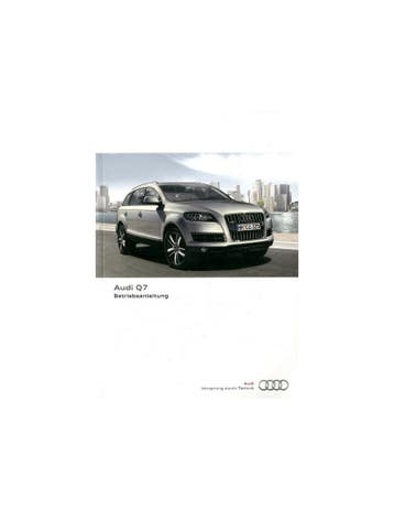 2010 AUDI Q7 INSTRUCTIEBOEKJE DUITS