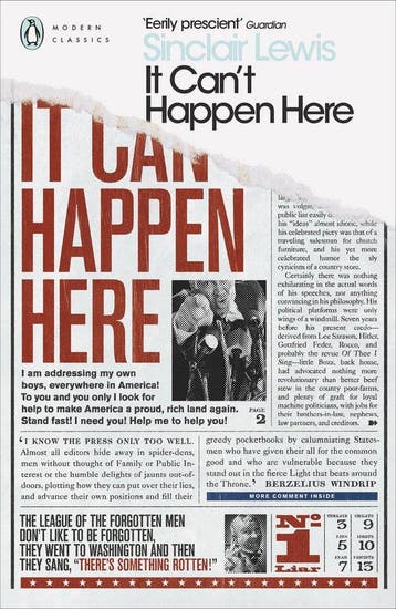 9780241310663 It Cant Happen Here Sinclair Lewis, Verzenden, Nieuw, Sinclair Lewis