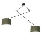Hanglamp zwart met kap 35 cm groen verstelbaar 2-lichts -, Huis en Inrichting, Lampen | Hanglampen, Verzenden, Nieuw, Modern