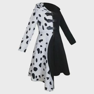 Meisjes Cruella Deville Kostuum - Zwart Dalmatiër Jumpsuit J, Verzenden, Nieuw