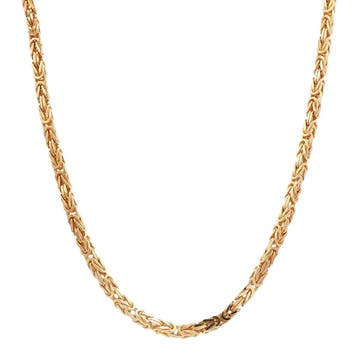 Gouden konings collier 50 cm 14 karaat, Verzenden, Zo goed als nieuw, Goud