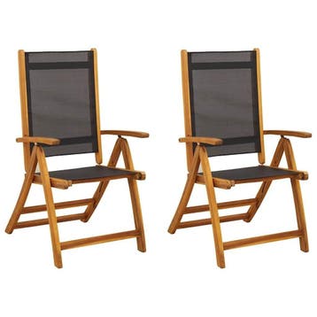Tuinstoel verstelbaar - 2st | Tweedekansje | OP=OP, Tuin en Terras, Ophalen of Verzenden, Zo goed als nieuw, Hout, Inklapbaar