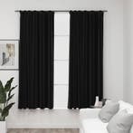 vidaXL Gordijnen linnen verduisterend haken 2 st 140x175 cm, Huis en Inrichting, Stoffering | Gordijnen en Lamellen, Verzenden