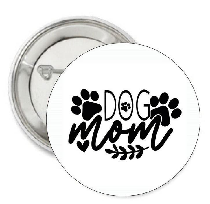 Button of kleding (magneet) Dog Mom met of zonder eigen teks, Dieren en Toebehoren, Honden-accessoires, Nieuw, Verzenden