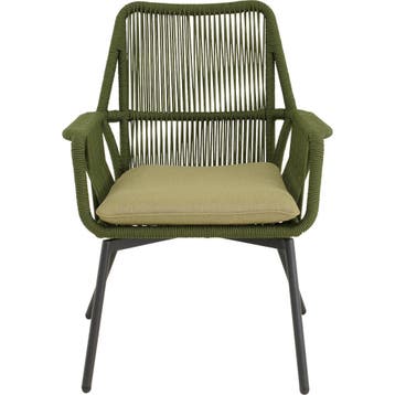 Eetkamerstoel  Aluminium Groen - Kuipstoel Groen - Stoel, Huis en Inrichting, Stoelen, Ophalen of Verzenden, Nieuw