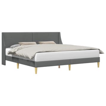 vidaXL Bedframe 202 x 184 x 96 cm aansluitplaat, Verzenden, Nieuw, Stof