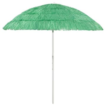 vidaXL Strandparasol Hawaï 240 cm groen, Verzenden, Nieuw, 2 tot 3 meter, Strandparasol