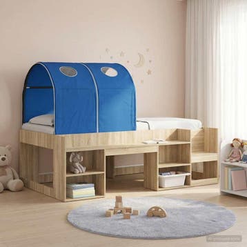 vidaXL Bedtunnel voor kinderbedden 2 st Blauw Polyester, Verzenden, Nieuw, Blauw