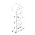 Kinderkast Leksand open kast 140x40x35 cm wit en roze [en.ca, Kinderen en Baby's, Verzenden, Nieuw
