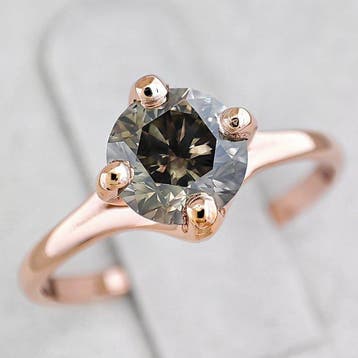 Ring - 14 karaat Roségoud - 1.05ct. tw. Diamant (Natuurlijk, Nieuw