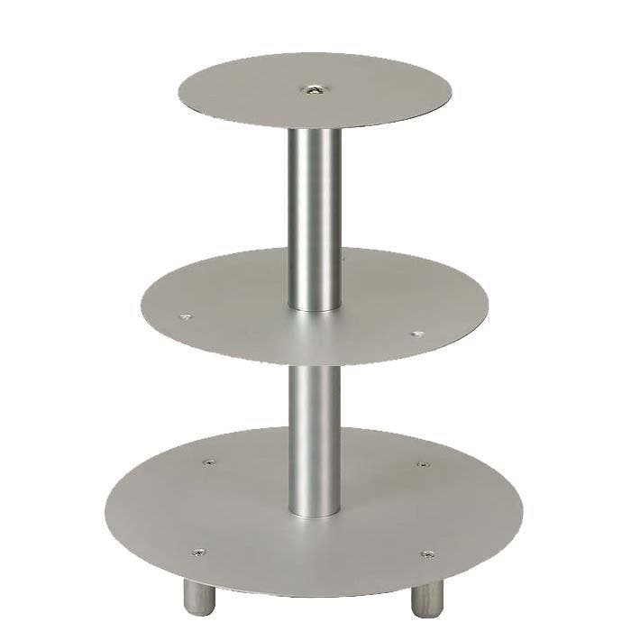 Taartstandaard Aluminium New York 3 etages, Hobby en Vrije tijd, Taarten en Cupcakes maken, Nieuw, Verzenden
