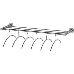 Intersteel garderobe 1 meter met 6 kledinghangers rvs, Verzenden, Nieuw