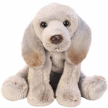 Weimaraner knuffel - pluche - grijs - 13 cm - hond, Verzenden, Nieuw