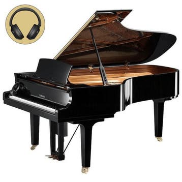 Yamaha D C7X EN PRO PE messing Disklavier vleugel, Nieuw, Zwart, Vleugel