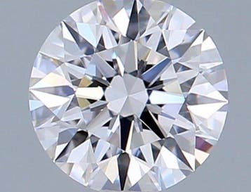 1 pcs Diamant (Natuurlijk) - 0.43 ct - Rond - D (kleurloos), Nieuw