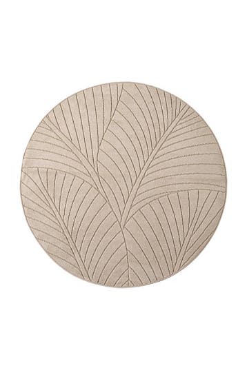 Rond Buitenkleed | Nova | Palmbladeren | Beige | 80x80 cm, Verzenden, Nieuw
