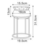 Plantenstandaard Assen 31,5x19,5 cm lichtgrijs [en.casa], Tuin en Terras, Verzenden, Nieuw
