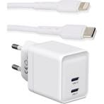 Next-Gen Dubbele USB C Snellader + USB-C Lightning Kabel, Ophalen of Verzenden, Nieuw