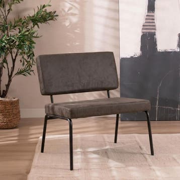 50% Korting: Industriële fauteuil Espen antraciet eco-leer, Ophalen, Zo goed als nieuw, Industrieel