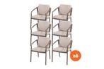 Set van 6 - Taste by 4SO Barolo dining tuinstoel in terre, Tuin en Terras, Tuinsets en Loungesets, Verzenden, Nieuw, Overige materialen