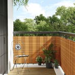 vidaXL Balkonscherm 300x90 cm poly rattan lichtbruin, Verzenden, Nieuw, Kunststof, Minder dan 1 meter