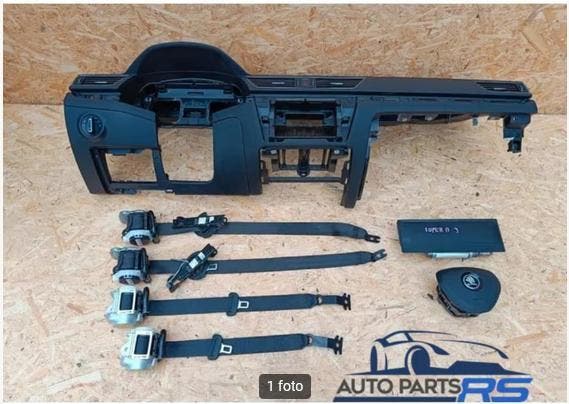 Dashboard + Airbags + Veiligheidsgordels skoda superb, Auto-onderdelen, Dashboard en Schakelaars, Nieuw, Skoda, Verzenden