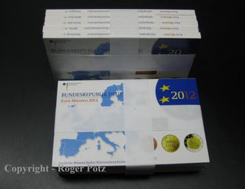 29,40 Euro Brd Kursmuntset 2012 A D F G J komplett polier..., Postzegels en Munten, Verzenden