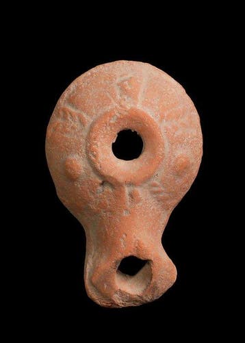 Hellenistisch Terracotta Miniatuur olielamp (Zonder
