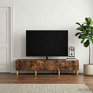 vidaXL TV-kast 147 x 34,5 x 30 cm Gerookt eiken Bewerkt hout, Minder dan 50 cm, Verzenden, Nieuw, Minder dan 100 cm