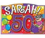 Deurbord Sarah 50 jaar, Verzenden, Nieuw, Versiering, Abraham of Sarah